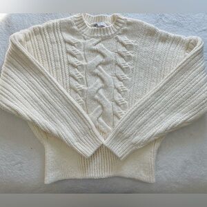 Zara chunky cream knit sweater